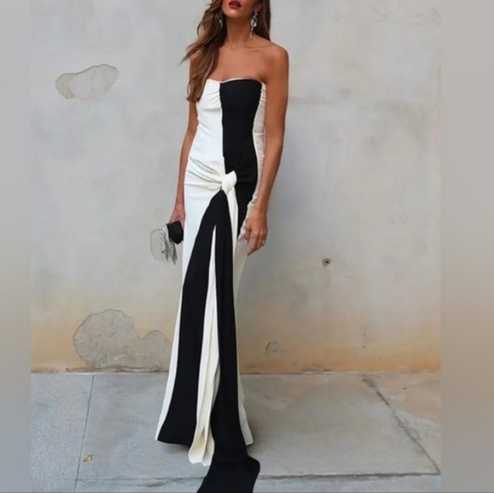 Zara Limited Edition Knotted Strapless Formal - Picture 8 of 11